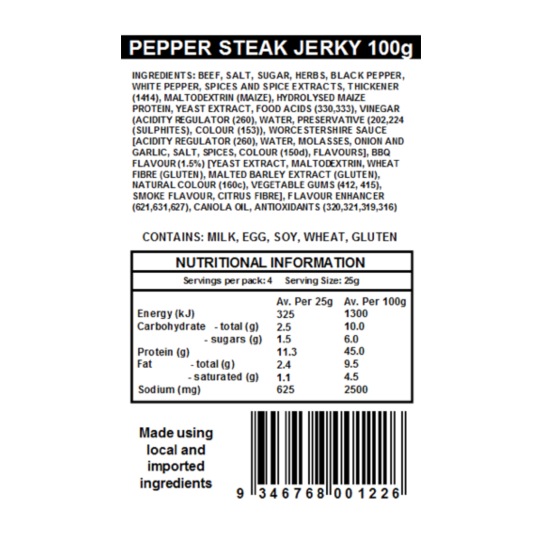 Pepper Steak Jerky